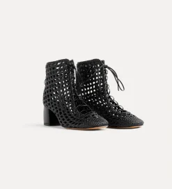 Clearance forte_forte stivaletti intrecciati nero