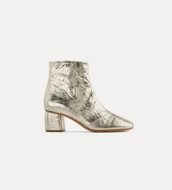 Sale forte_forte stivaletti pelle cracquelé platino