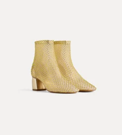 New forte_forte stivaletti rete strass reflex