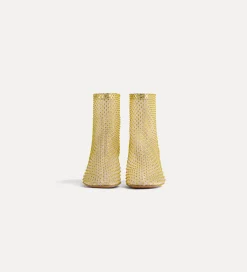 New forte_forte stivaletti rete strass reflex