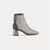 Online forte_forte stivaletto chic con rete di strass nero