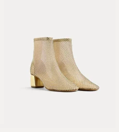 Discount forte_forte stivaletto chic con rete di strass nude