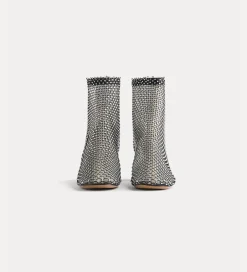Online forte_forte stivaletto chic con rete di strass nero