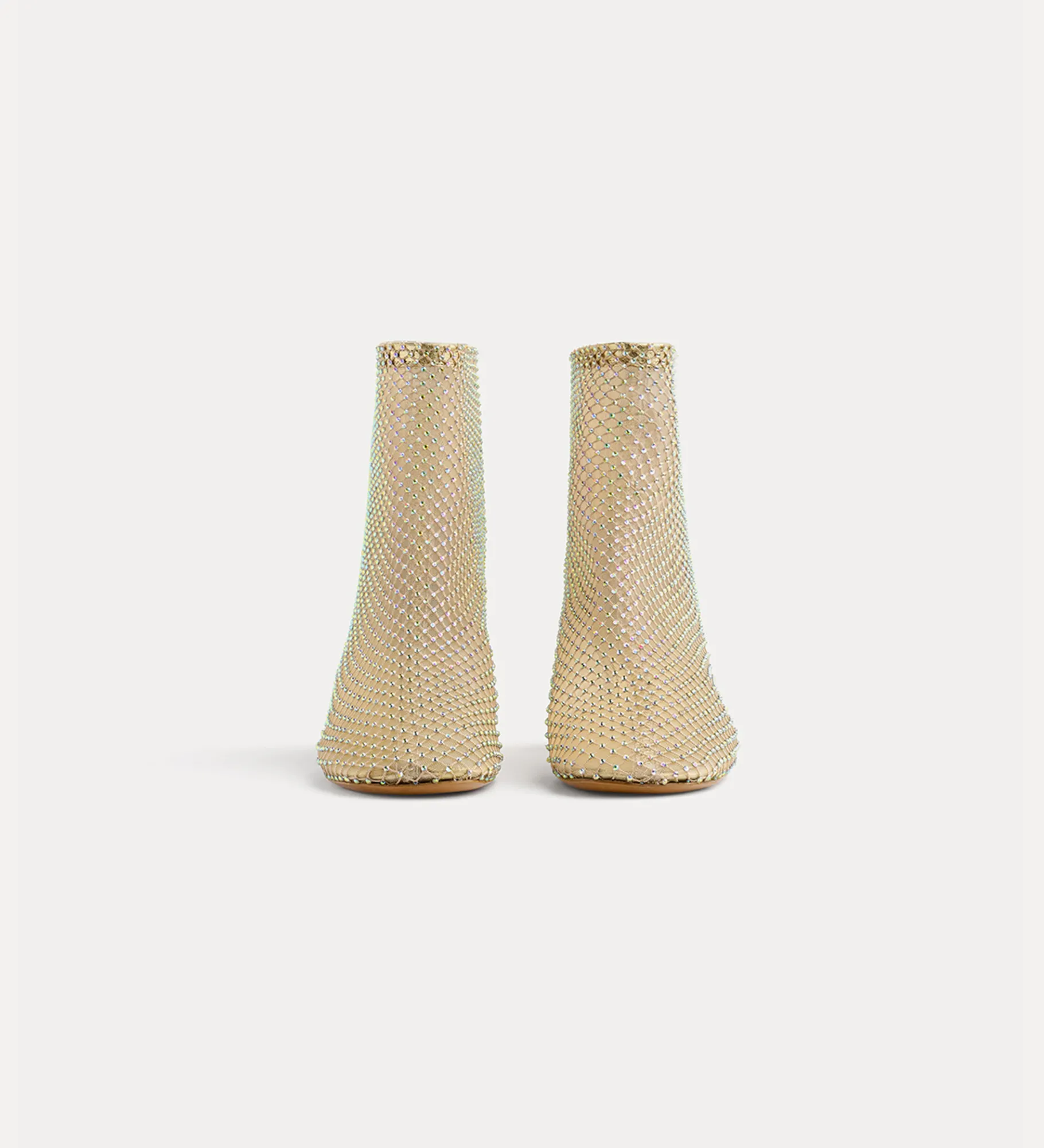 Discount forte_forte stivaletto chic con rete di strass nude