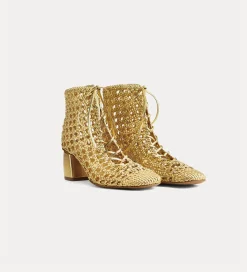 Clearance forte_forte stivaletto chic intrecciato a mano warm gold