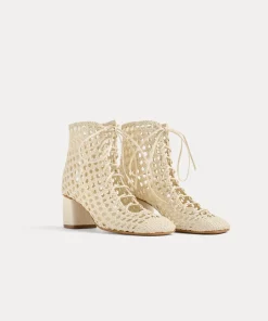 Online forte_forte stivaletto chic intrecciato a mano ivory