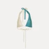 Discount forte_forte top bikini in jersey color block acqua