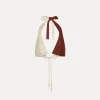 Sale forte_forte top bikini in jersey color block cacao