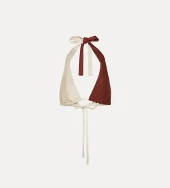 Sale forte_forte top bikini in jersey color block cacao
