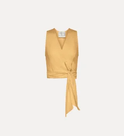 Outlet forte_forte top in lino incrociato grano