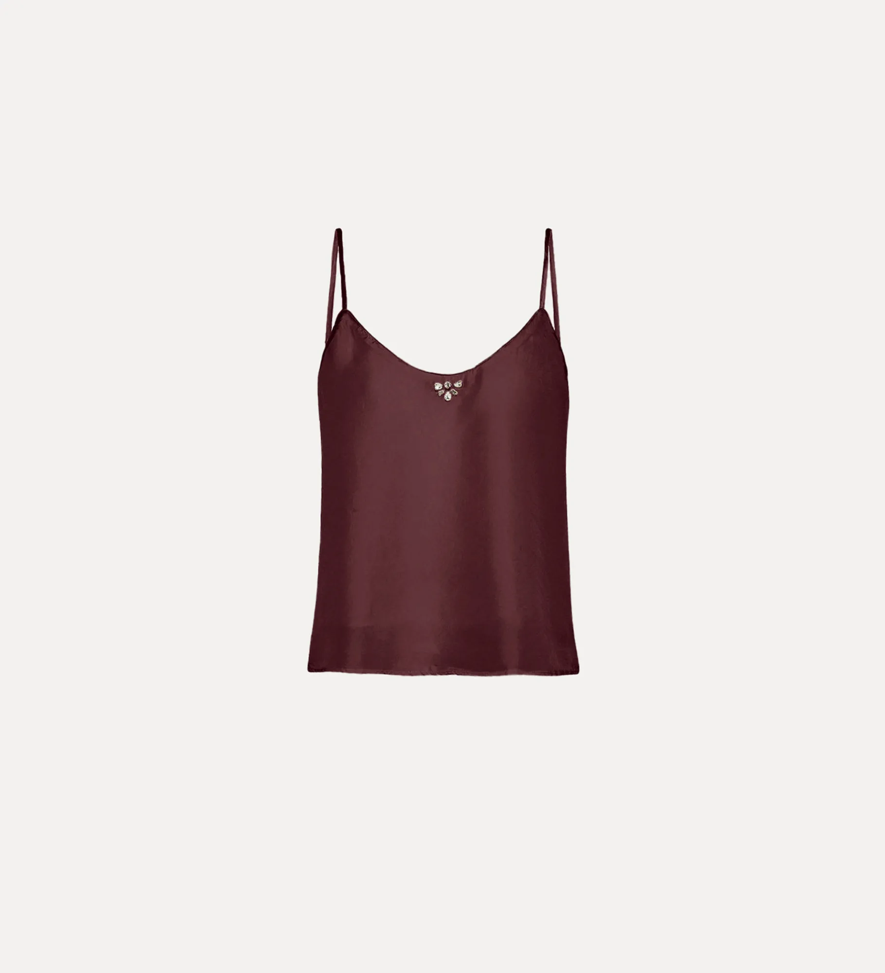 New forte_forte top in seta con cristalli black orchid