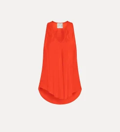 Clearance forte_forte top in seta habotai papavero