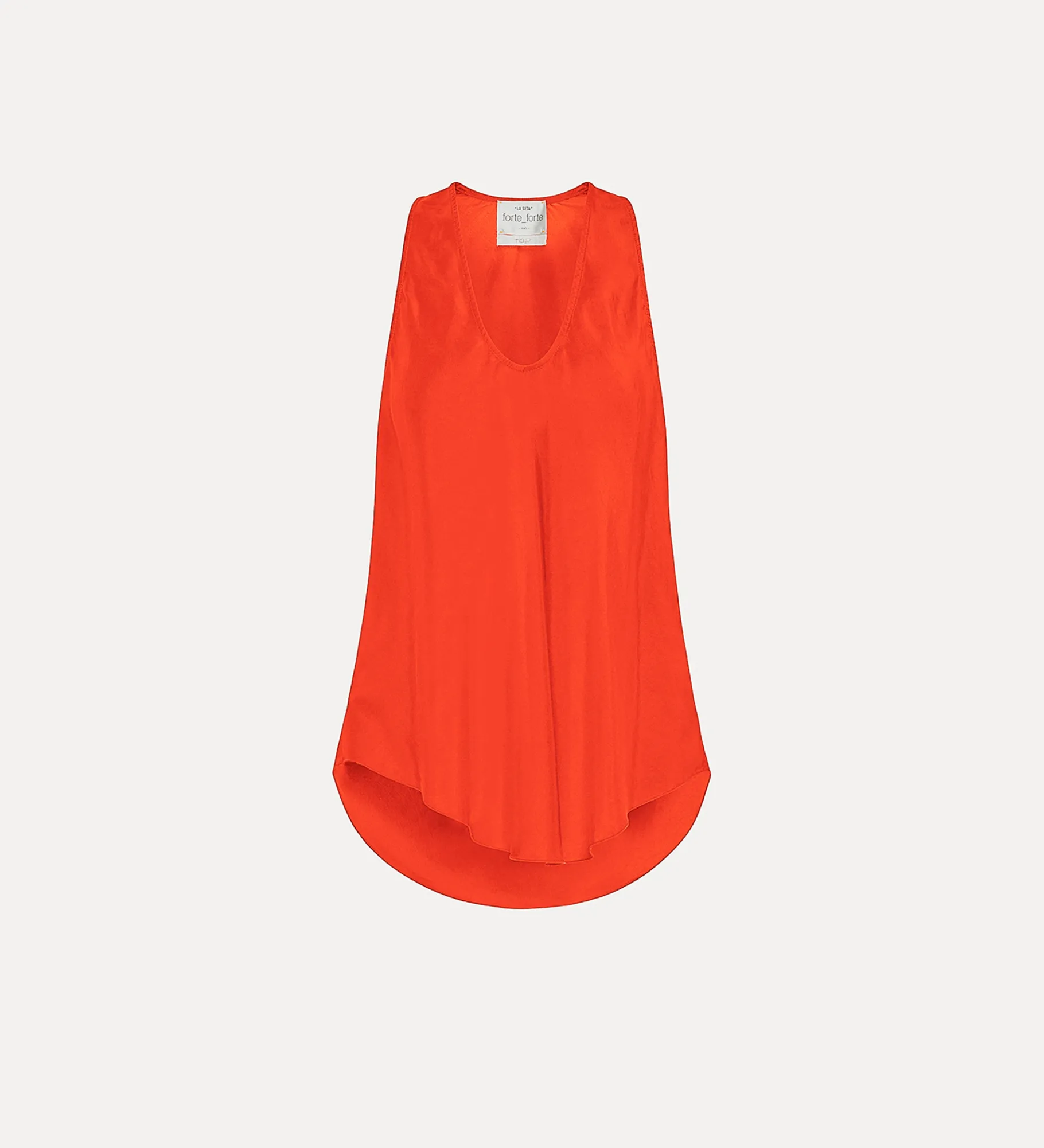 Clearance forte_forte top in seta habotai papavero