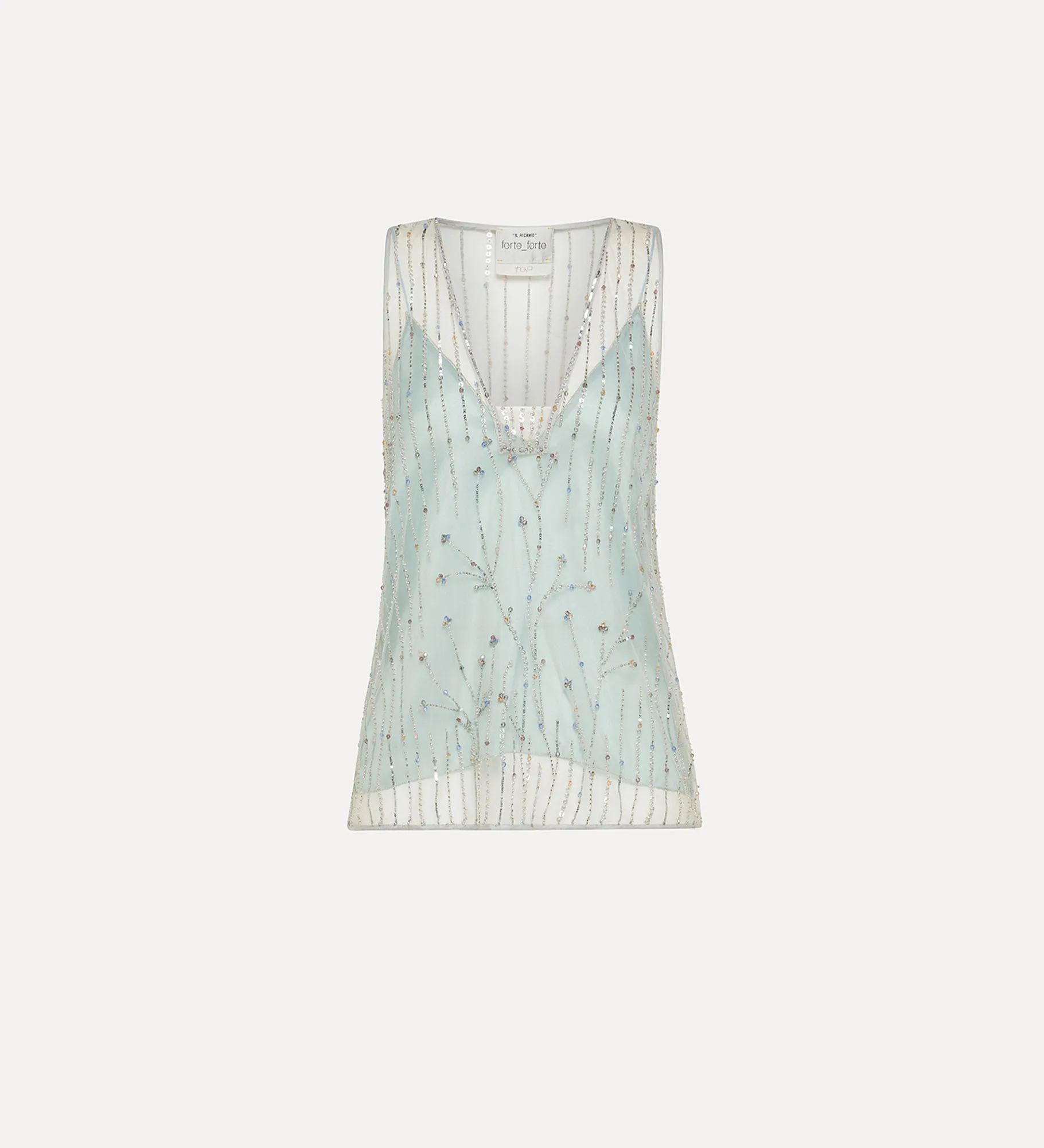New forte_forte top in tulle ricamo “firefly” firefly