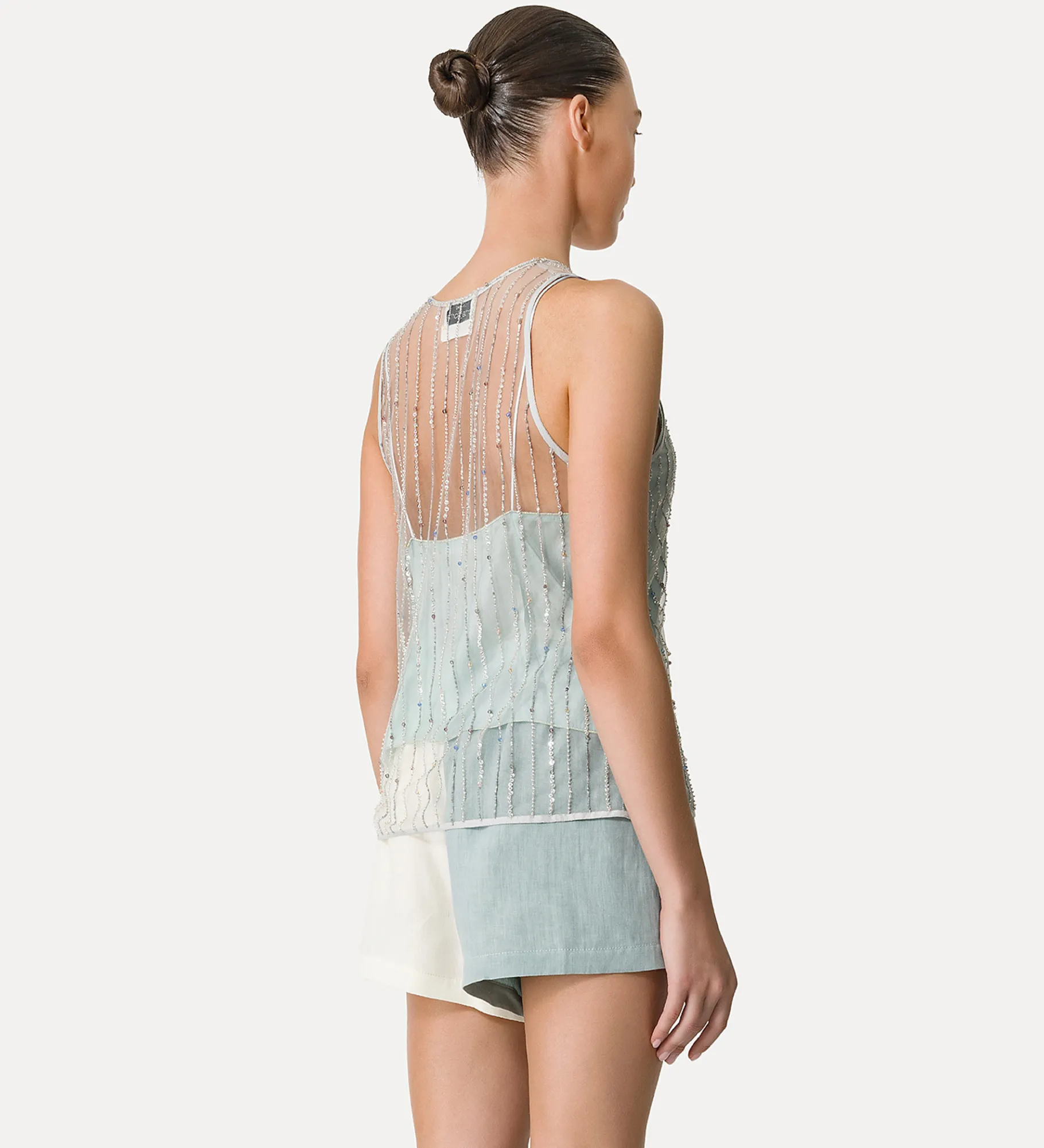 New forte_forte top in tulle ricamo “firefly” firefly