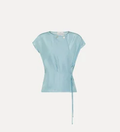 Fashion forte_forte top incrociato in seta acqua