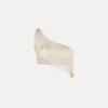 Discount forte_forte top monospalla in jersey con frange orchidea