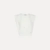 Fashion forte_forte top spalla larga donna con strass bianco