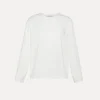 Sale forte_forte t–shirt essential in jersey di cotone organico bianco