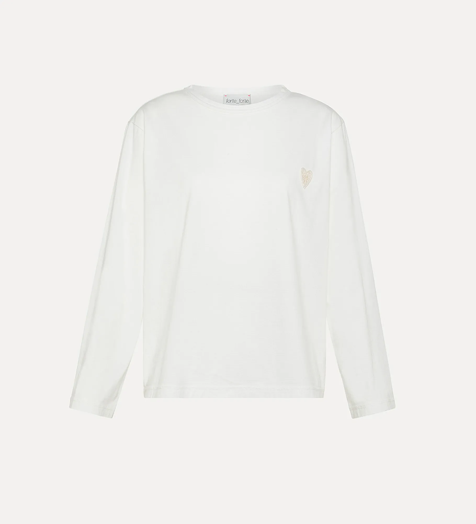 Sale forte_forte t–shirt essential in jersey di cotone organico bianco