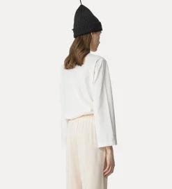Sale forte_forte t–shirt essential in jersey di cotone organico bianco