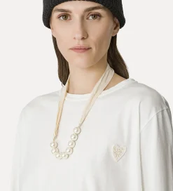Sale forte_forte t–shirt essential in jersey di cotone organico bianco